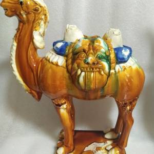 罕有仿唐三彩駱駝