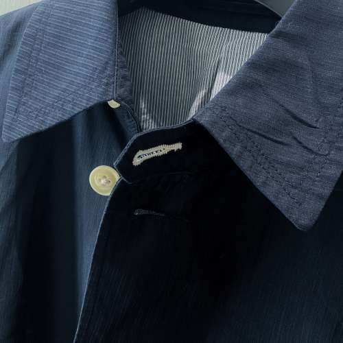 日系簡約文青 Field Dream 男装L碼 深寶藍色 風褸款 Dark Navy Blue Jacket 外套