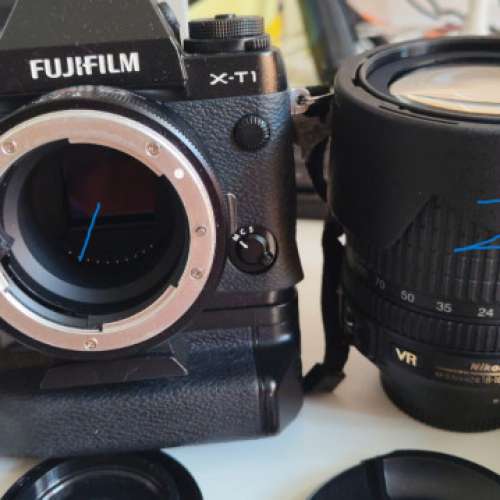 放FUJI無反機身及原廠支兩支天涯鏡由16-50mm及50-230mm鏡=$3500