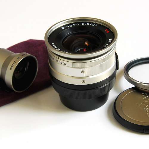 Contax G21 f2.8  Carl Zeiss T* Biogon  95% New P-filter  Contax GF-21 viewfinder