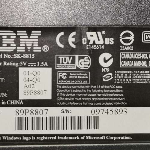 IBM 原庄 Keyboard  USB