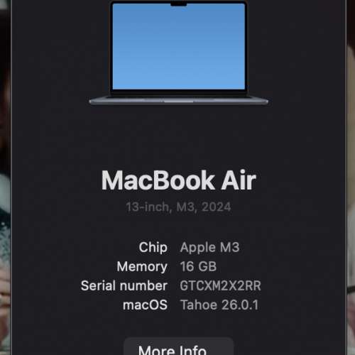 Macbook Air M3 2024 (Midnight blue) 16Gb / 1Tb SSD