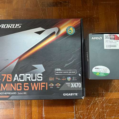 AMD R7 2700 + GIGABYTE X470 AORUS GAMING 5 WIFI(DDR4)