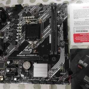 ASUS H410M-K Micro ATX主版 ((正版Window10Pro跟序號)) Socket 1200 支援 第10代 ...