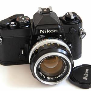 Nikon FE Black Body with Nikon 50mm f1.4 Nikkor-S Auto Nippon Kogaku  non AI