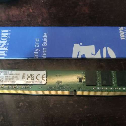 Kingston  DDR4 3200  Desktop Ram 16G 單條 雙面矮身