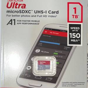 SanDisk SD 1TB 記憶卡(11月買10年保有單)未開
