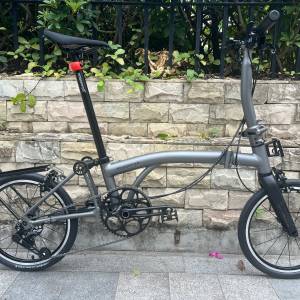 特價 2025 最新拉絲銀色 ACEOFFIX C5 全原裝5速黑色碳前叉鋁合金折叠車 送前後蛙燈叮...