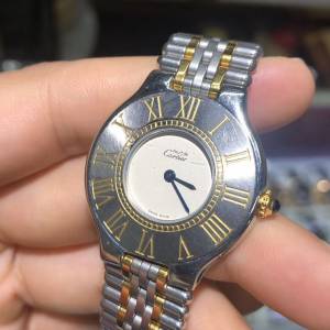❤️❤️中性中古Cartier  must de(卡地亞21世紀)石英表