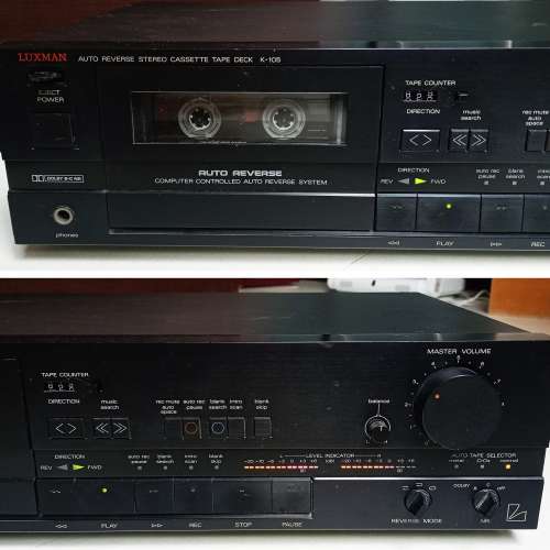 LUXMAN K-105 自動反帶高級錄音座 220V功能正常