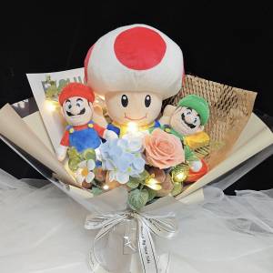 睇下文‼️接急單·獨家原創 奇諾比奧 & 馬里奧公仔花束 瑪利歐畢業花束‼️ toad ...