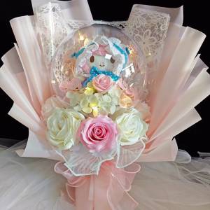 睇下文‼️接急單·獨家原創·專業花藝師用心製作 💡絕版sanrio piano綿羊公仔花束...