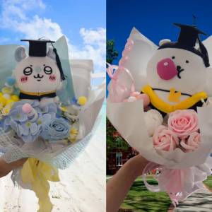 睇下文‼️［同行賣六百幾蚊］獨家原創｜日本正版自嘲熊畢業花束 joke bear畢業花...