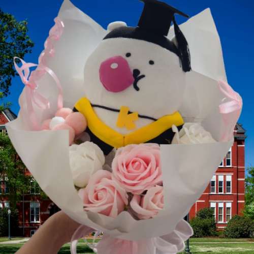 睇下文‼️［同行賣六百幾蚊］獨家原創｜日本正版自嘲熊畢業花束 joke bear畢業花...