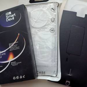 全新華為Mate 50 Pro 一體全覆蓋鏡頭保護貼2 + 原廠華為清水透明套 + 極薄磨砂殼(H...