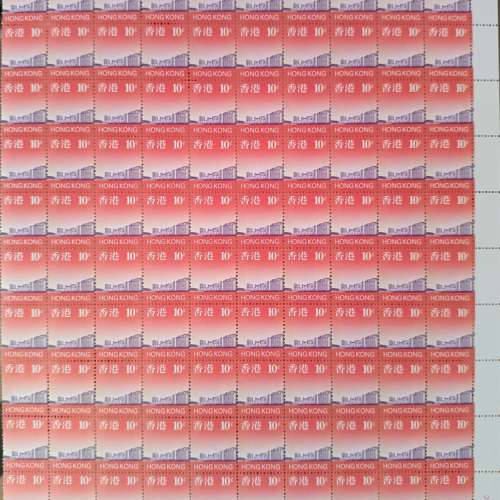 香港普通郵票5版新郵票每款100枚$0.1、0.2、0.5、1、1.2共5款