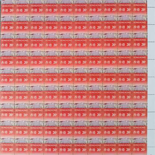 香港普通郵票5版新郵票每款100枚$0.1、0.2、0.5、1、1.2共5款