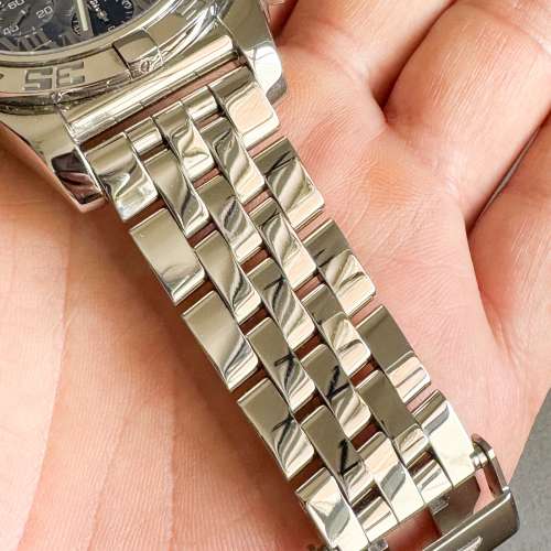 近全新 紫貝母面 MOP 市場罕有 日本限量400隻 帶格足長 BREITLING CHRONOMAT B01機...