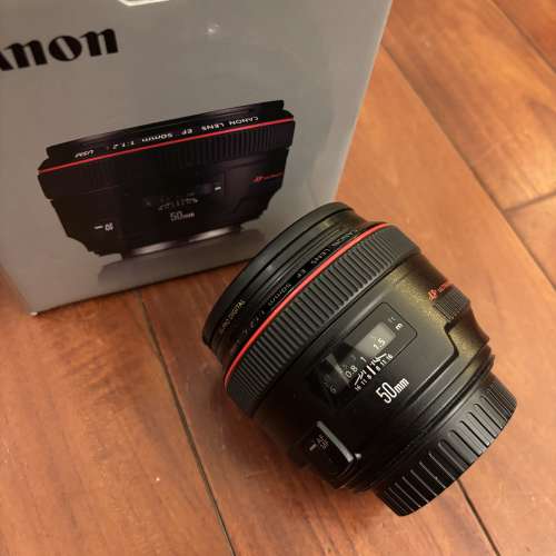 98%新 全套 港行 新版 Canon EF 50mm f/1.2L 紅圈人像鏡皇