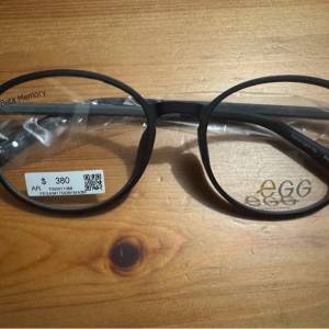 Egg  light black frame glasses 黑色 超輕 膠框眼鏡