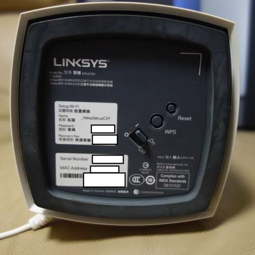 Linksys Velop AX4200 三頻 Mesh WiFi 6 系統 (MX4200) Router