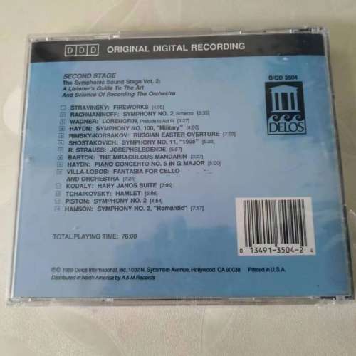 DELOS - THE SYMPHONIC SOUND STAGE VOL. 2 試音碟