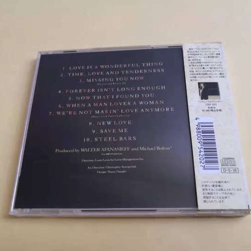 MICHAEL BOLTON TIME LOVE & TENDERNESS 日本版