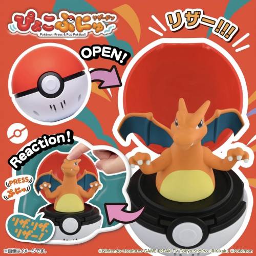 (接受預訂) TAKARA TOMY Pokémon 發聲精靈球 百變怪/噴火龍👾Pokémon toy Pyoko ...