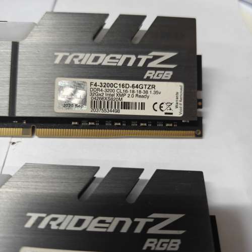 G.Skill Trident Z RGB DDR4 3200MHz CL16 32GB X 2 共64GB