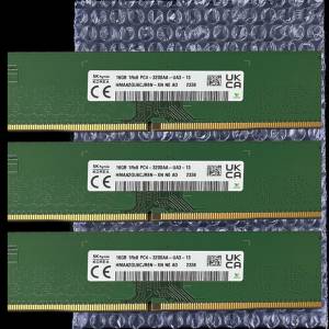 SK hynix 16GB DDR4 3200MHz 卓上電腦記憶體 三條