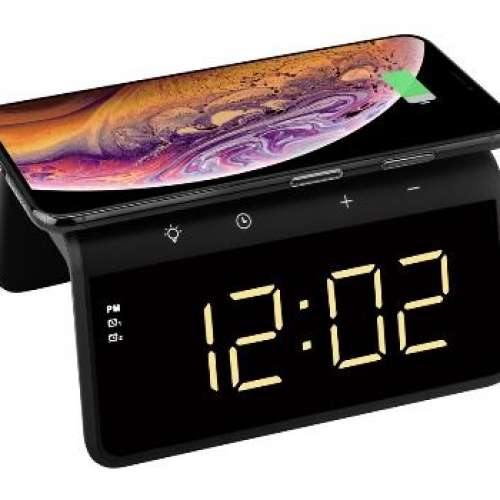 全新3合1電話無線充電器,鬧鐘,夜光燈 3 in 1 PHONE CHARGER DESIGN