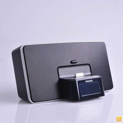 🔊 PHILIPS Speaker Radio Alarm Clock BLACK USED 飛利浦鬧鐘收音機喇叭 黑色 🎵