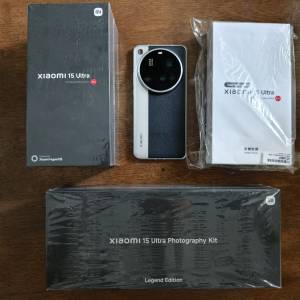 九成小米15 Ultra +攝影套裝（16GB+512GB）經典黑銀色！