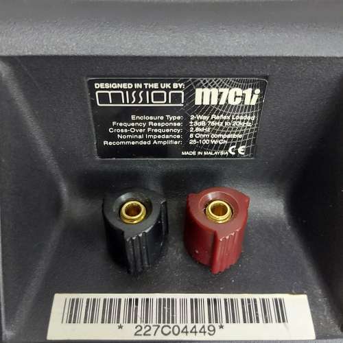 英國 Mission M7C1i 中置喇叭 centre speaker
