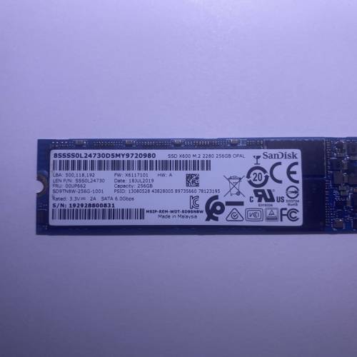 SanDisk X600 256GB m.2 ngff SATA SSD