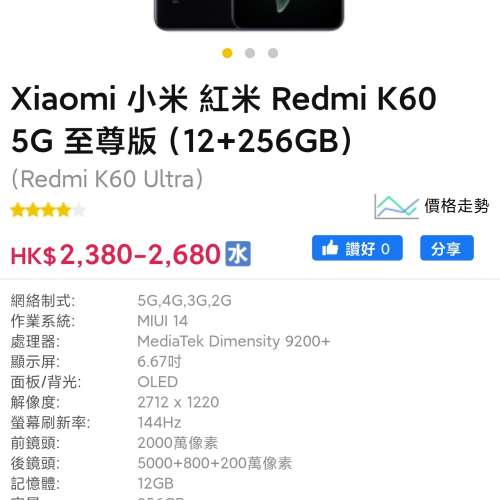 小米 紅米 K60 ULTRA 至尊版 （13T PRO）