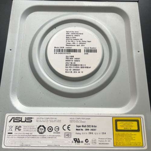 ASUS 燒碟機 DVD drive/Rewriter DRW-24D3ST