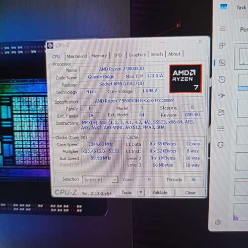 AMD 9800X3D 盒裝CPU (Newegg水貨，私保3個月，不包人為)