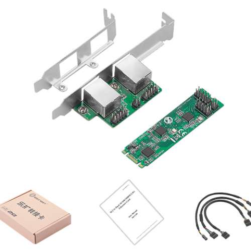 M.2 to 2.5G dual LAN 2.5G 雙口 M.2網卡