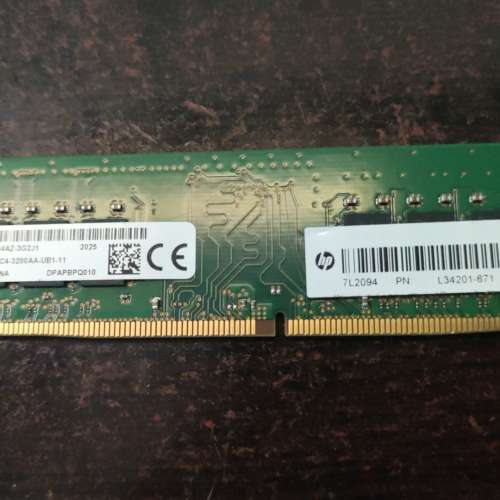 美光 DDR4 3200 Desktop Ram 16G 單條 雙面