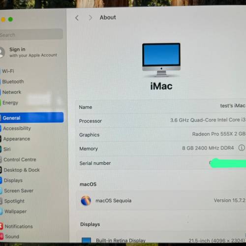 Apple iMac 21.5 吋 4K Retina 2019