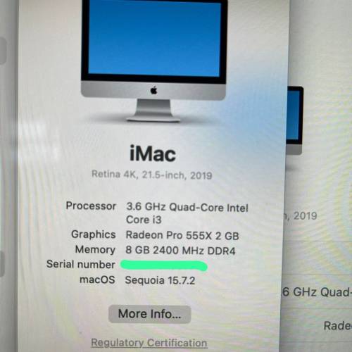 Apple iMac 21.5 吋 4K Retina 2019