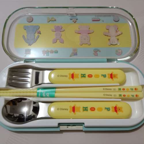 全新「日本製」兒童食物餐具套裝連盒（DISNEY）