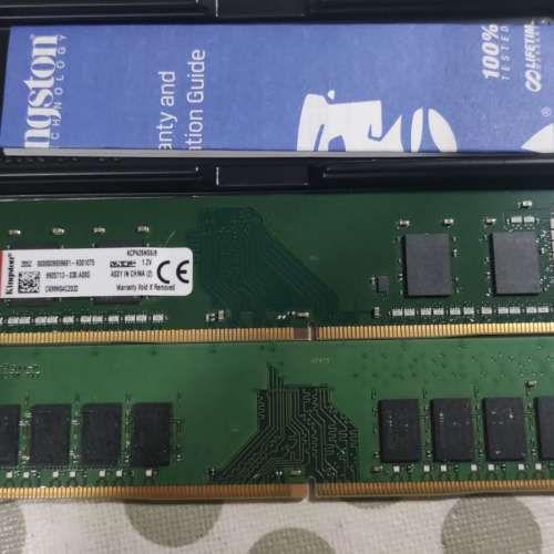 Kingston DDR4 2666 8Gx2 Desktop Ram 共16GB
