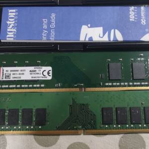Kingston DDR4 2666 8Gx2 Desktop Ram 共16GB