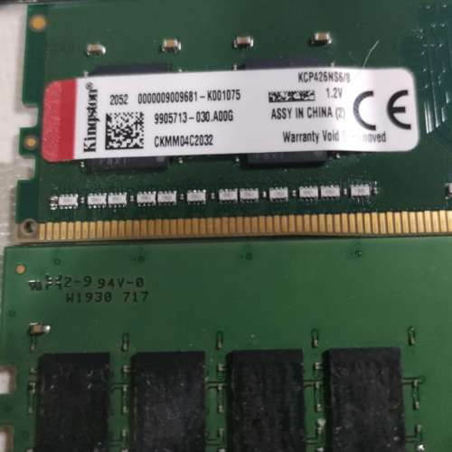 Kingston DDR4 2666 8Gx2 Desktop Ram 共16GB