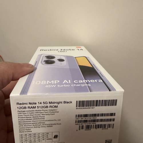Redmi note 14 5G 512GB 99% new