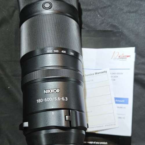 Nikon 180-600 Z 尼康 180mm 600mm 行貨有單已過保 有證 有罩有盒 99%new 鏡片通透...