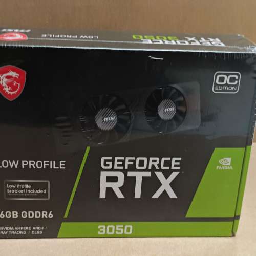 显卡：微星 RTX 3050 LP 6G 2风扇（新）