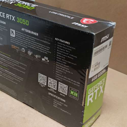 显卡：微星 RTX 3050 LP 6G 2风扇（新）